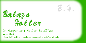 balazs holler business card